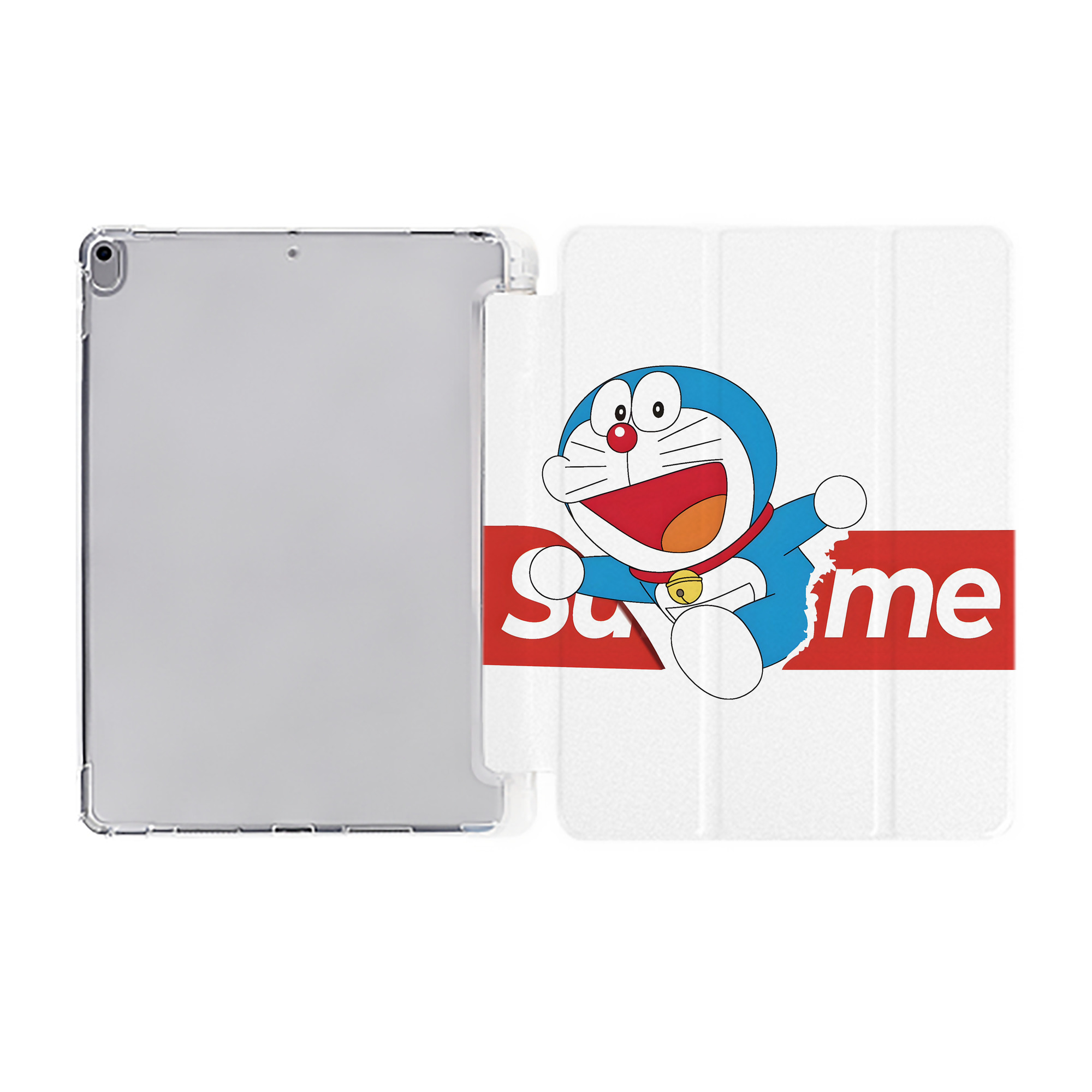 （画像用） ドラえもん Doraemon IPad ケース ペン収納付き 三つ折りスタンド PUレザー×シリコン 対応機種9.5/10.5/10.9インチ